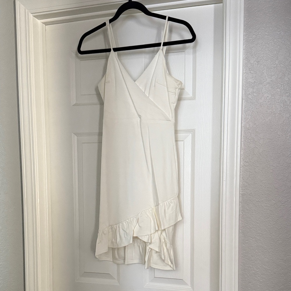 Lulu's Cream Asymmetrical Dress